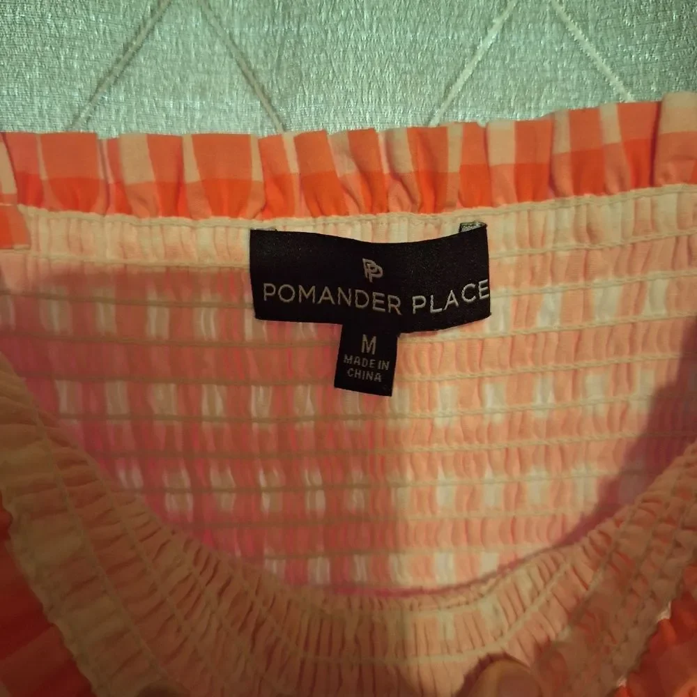 Pomander Place Tuckernuck electric pink gingham midi sundress - Picture 3 of 4